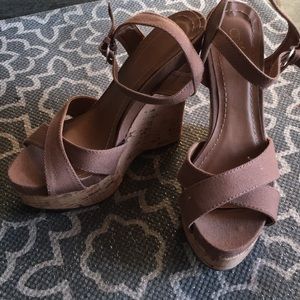 Cathy Wedges size 8 worn once